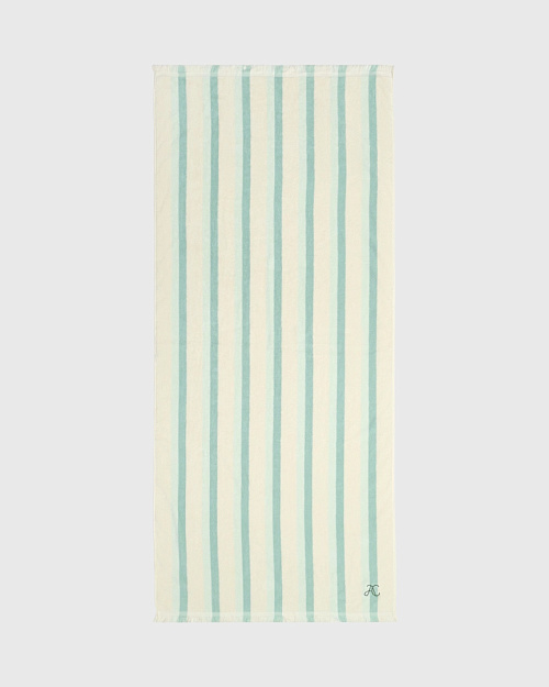 Детское пляжное полотенце в полоску, мятный