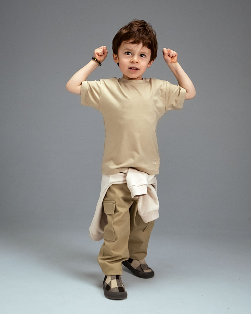 Детская футболка Unisex из вискозы, бежевый