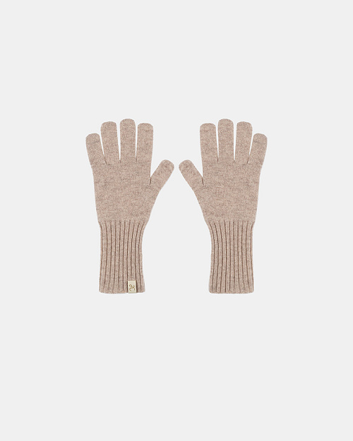Вязаные перчатки из шерсти мериноса, бежевый