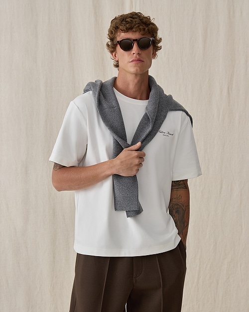 Хлопковая футболка оверсайз Unisex, белый