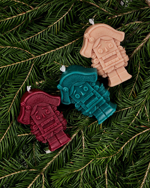 Свеча "Щелкунчик", зеленый