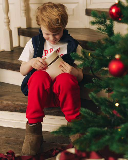 Детский жилет Unisex из флиса с меховым эффектом, тёмно-синий