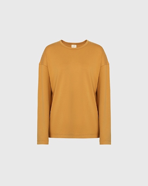 Хлопковый лонгслив Unisex, желтый