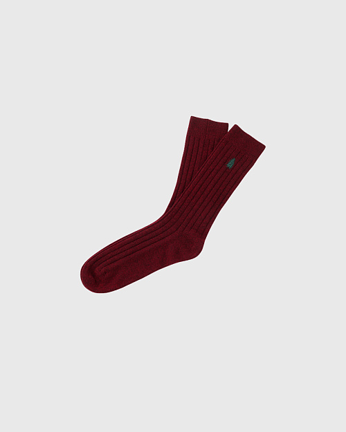 Женские носки из шерсти с кашемиром, бордовый